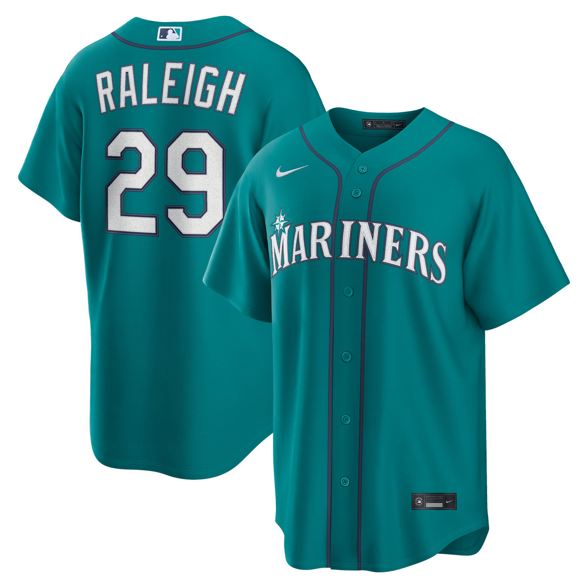 Men's Seattle Mariners Cal Raleigh Nike Teal Alternate Replica Jersey - 2