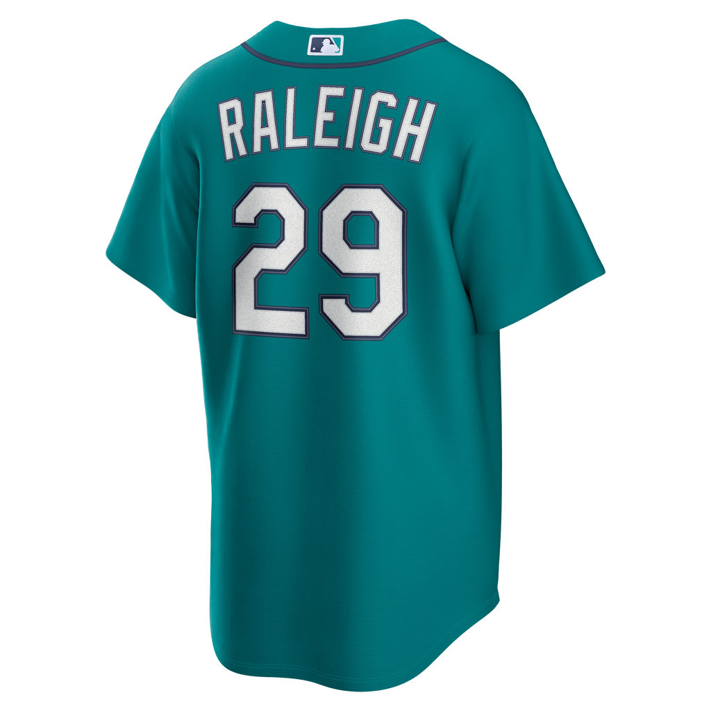 Men's Seattle Mariners Cal Raleigh Nike Teal Alternate Replica Jersey - 4