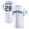 Men's Seattle Mariners Cal Raleigh Nike White Home 50th Season Authentic Jersey