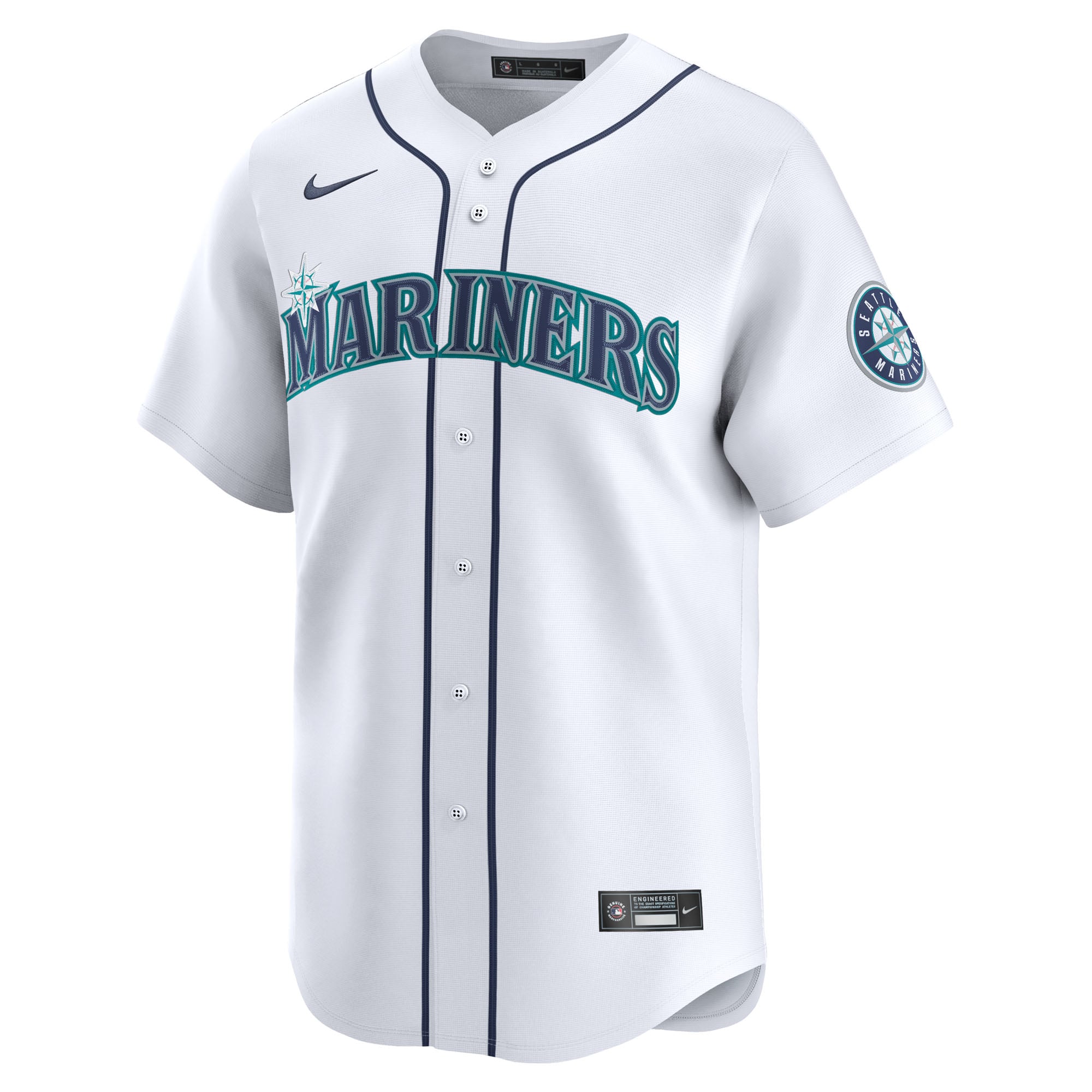 Men's Seattle Mariners Cal Raleigh Nike White Home Limited Player Jersey - 3