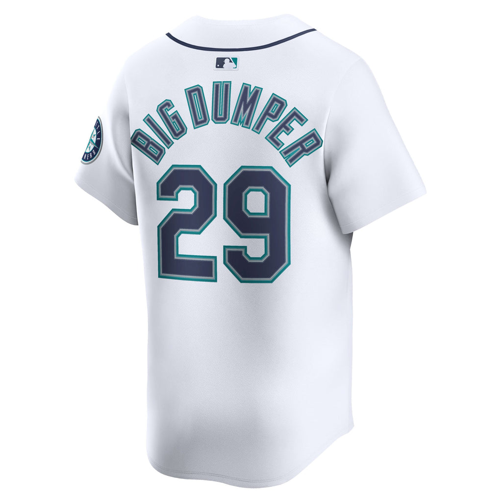 Men's Seattle Mariners Cal Raleigh Nike White Home Limited Player Jersey - 4