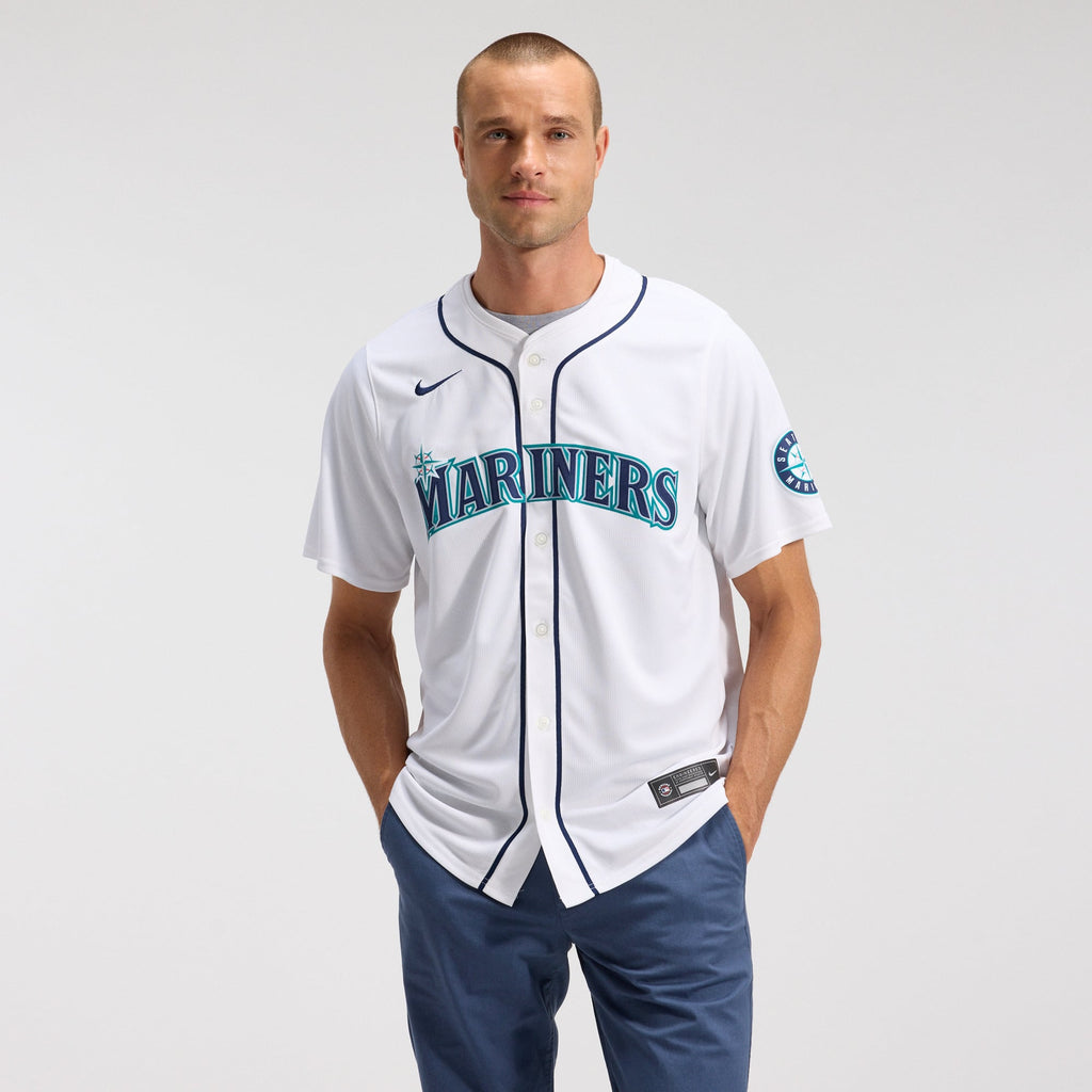 Men's Seattle Mariners Cal Raleigh Nike White Home Limited Player Jersey - 3
