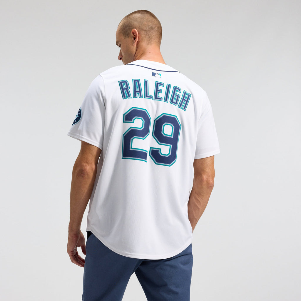 Men's Seattle Mariners Cal Raleigh Nike White Home Limited Player Jersey - 4