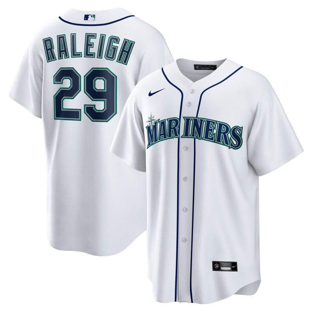 Men's Seattle Mariners Cal Raleigh Nike White Home Replica Player Jersey - 2