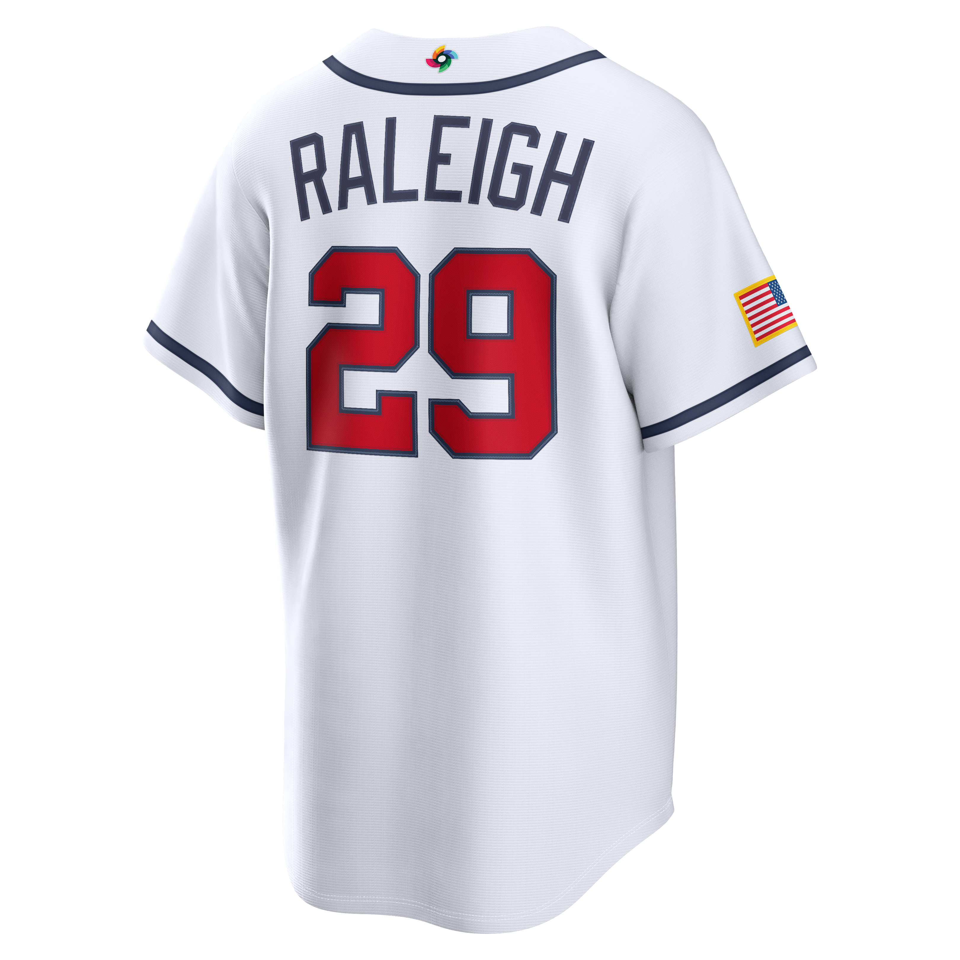 Men's USA Baseball Cal Raleigh Nike White 2026 World Baseball Classic Home Stadium Jersey - 4