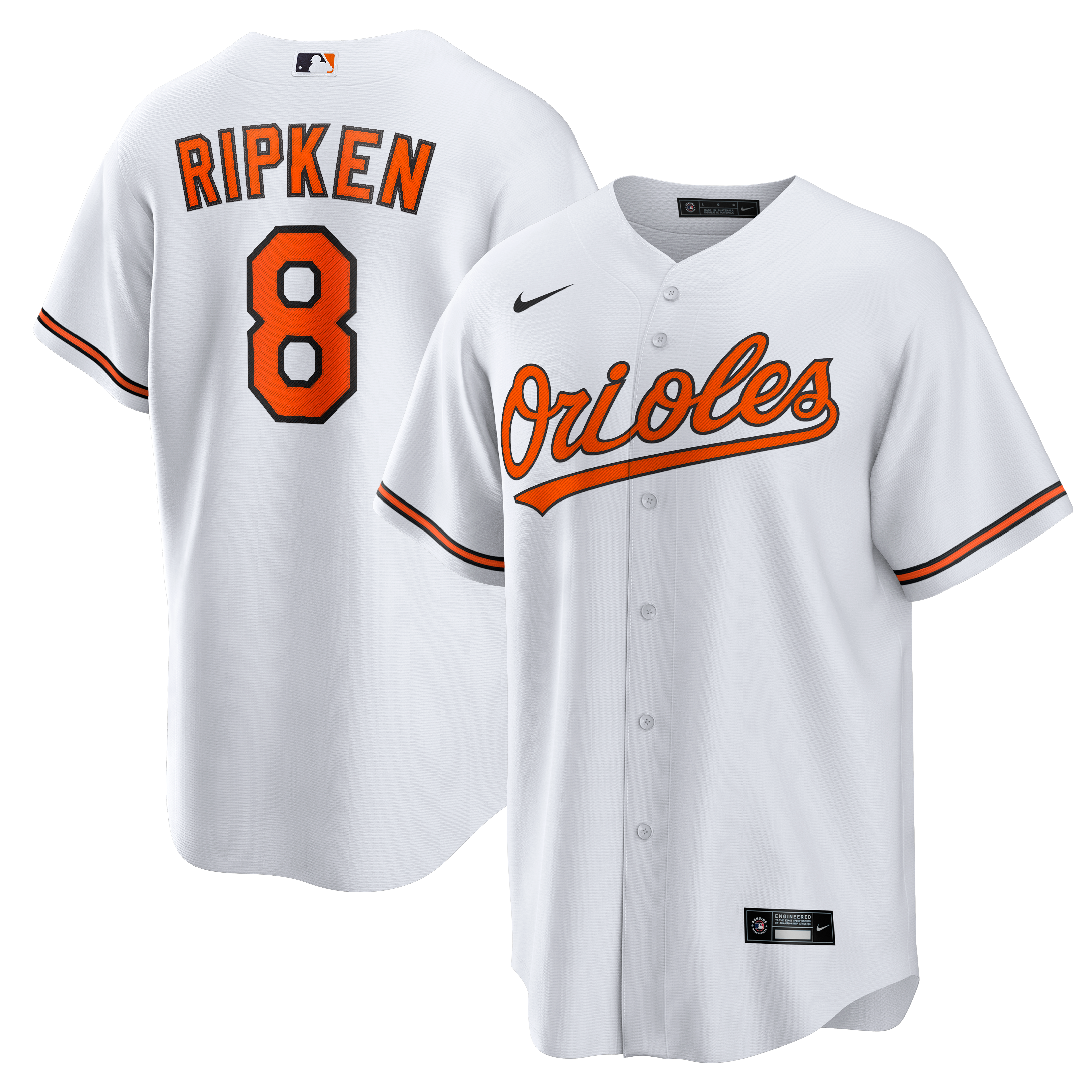 Men's Baltimore Orioles Cal Ripken Jr. Nike White Home Retired Player Replica Jersey - 2