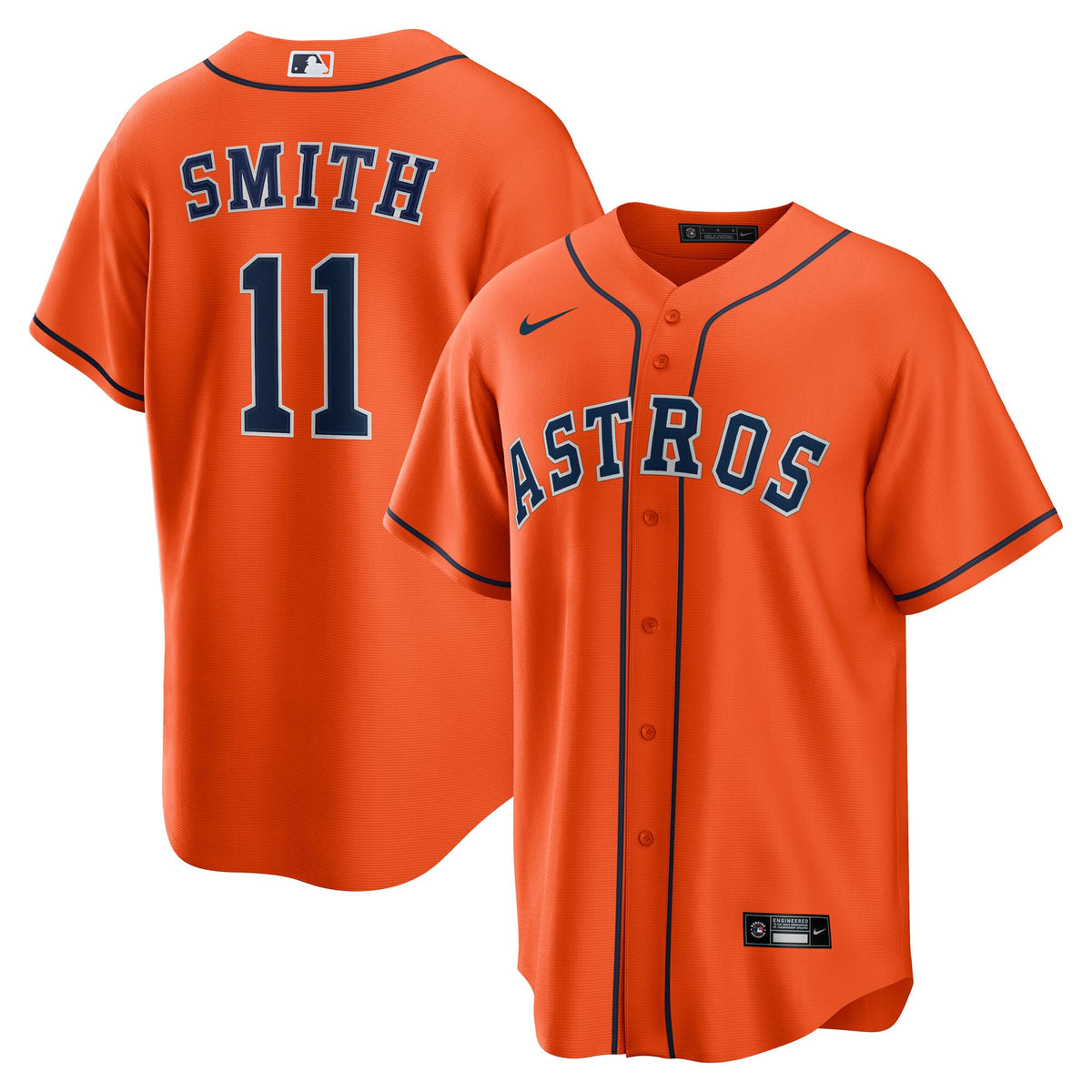 Men's Houston Astros Cam Smith Nike Orange Alternate Replica Jersey - 2