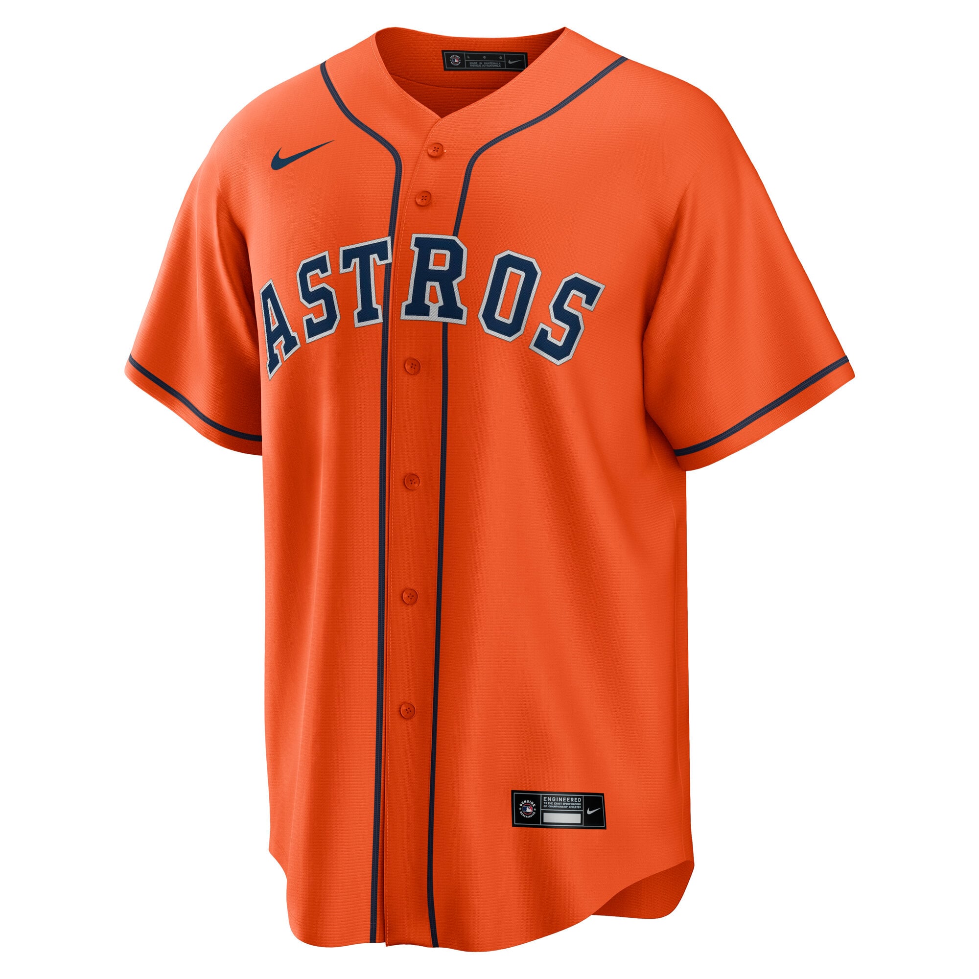 Men's Houston Astros Cam Smith Nike Orange Alternate Replica Jersey - 3