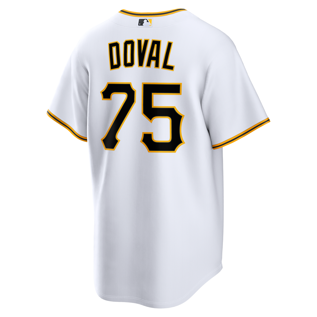 Men's Pittsburgh Pirates Camilo Doval Nike White Home Replica Jersey - 6
