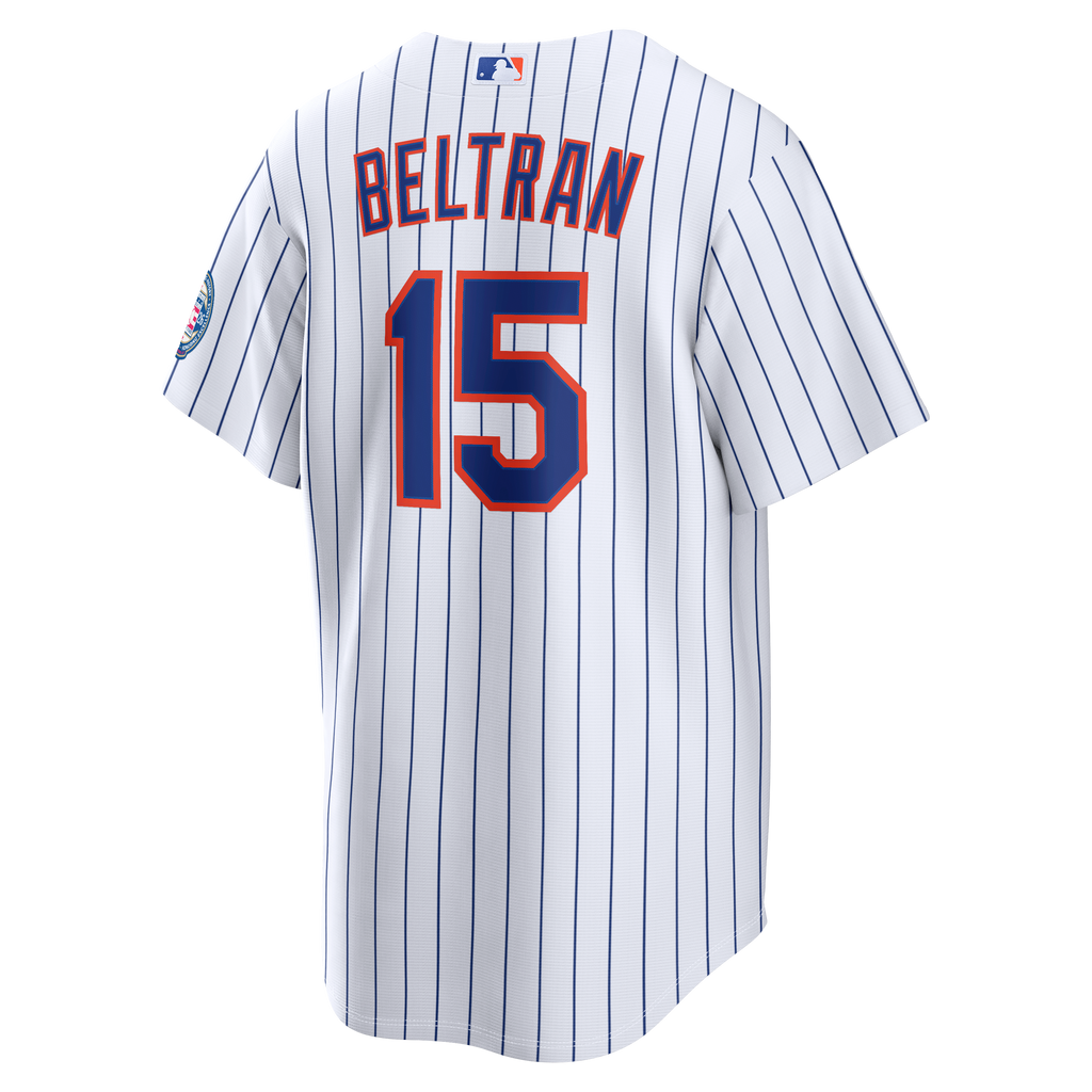 Men's New York Mets Carlos Beltran Nike White Home Replica 2026 Hall of Fame Patch Jersey - 4