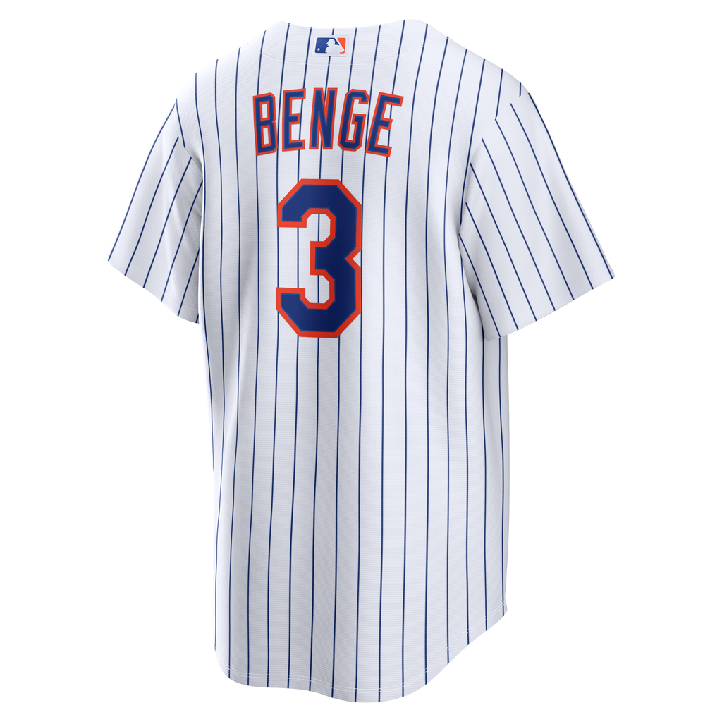 Men's New York Mets Carson Benge Nike White Home Replica Jersey - 4