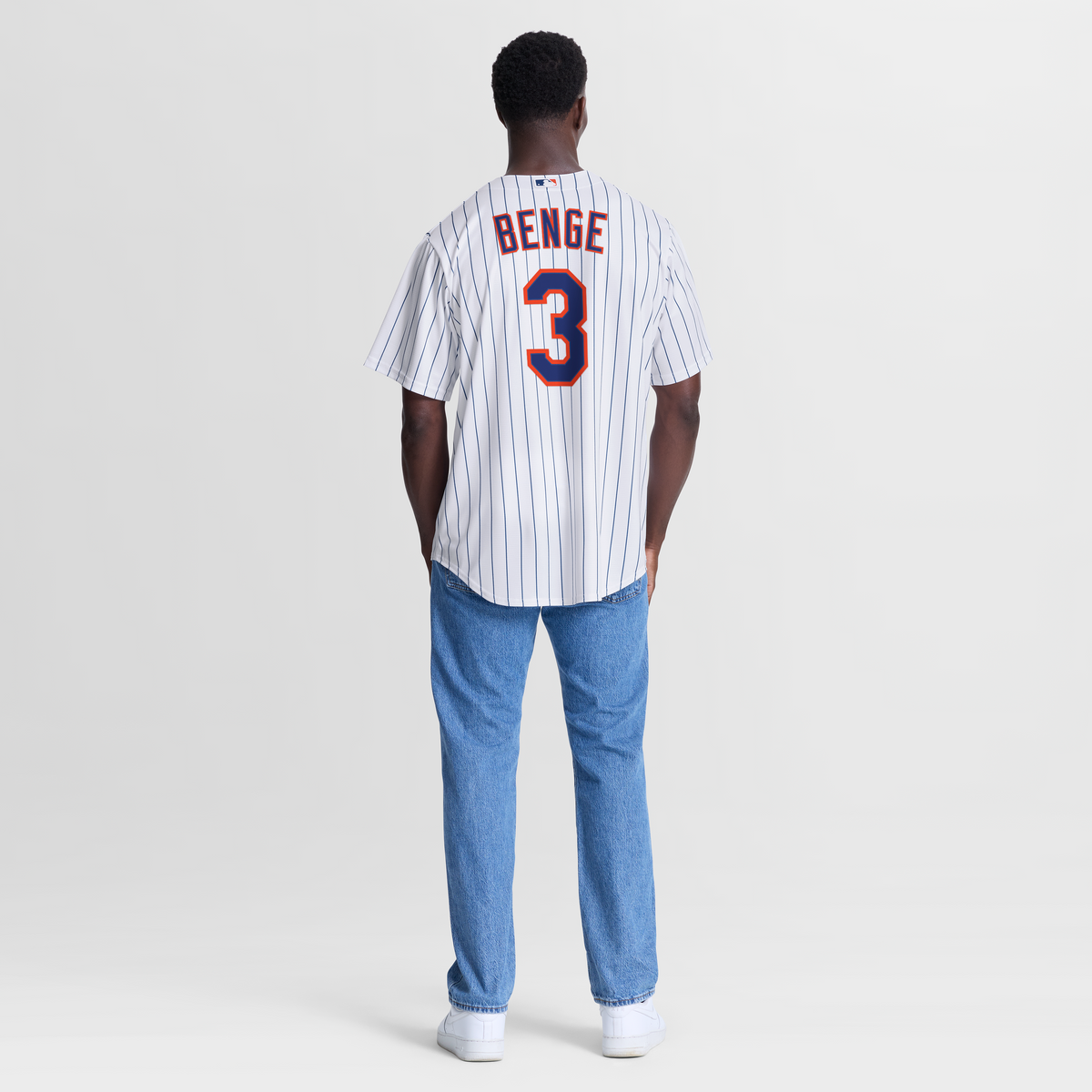 Men's New York Mets Carson Benge Nike White Home Replica Jersey - 6