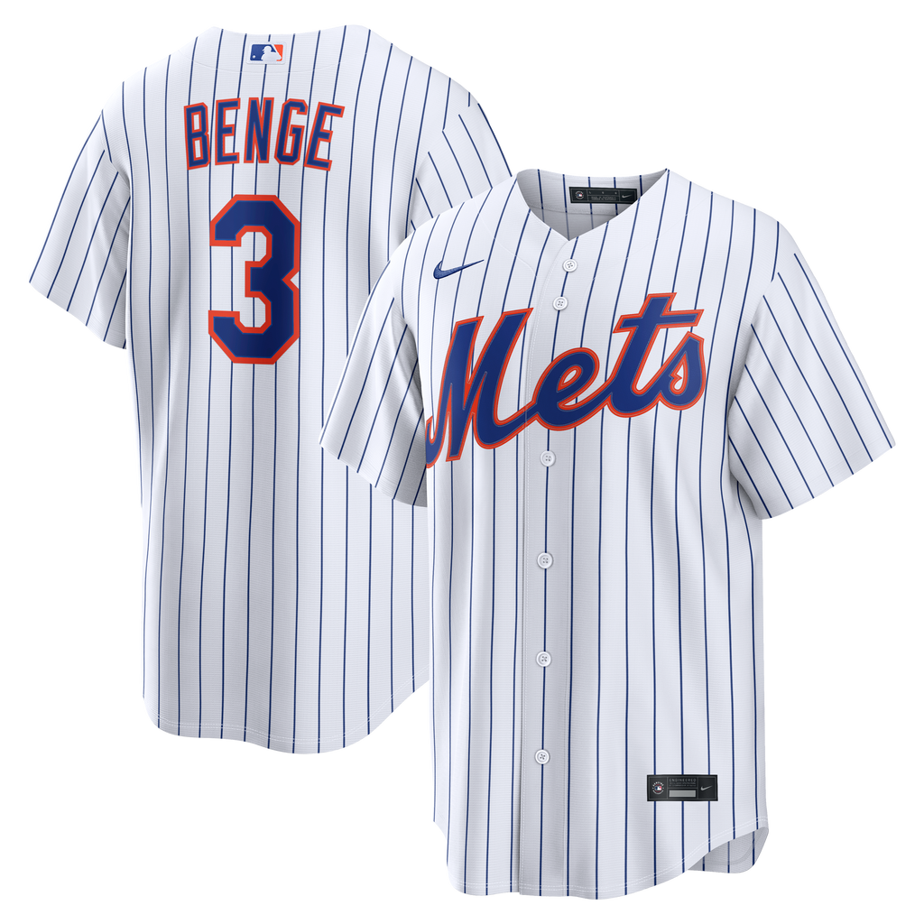 Men's New York Mets Carson Benge Nike White Home Replica Jersey