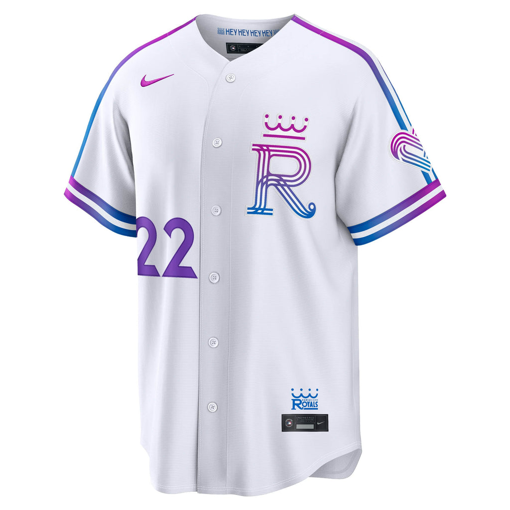 Men's Kansas City Royals Carter Jensen Nike White 2026 City Connect Stadium Jersey - 3