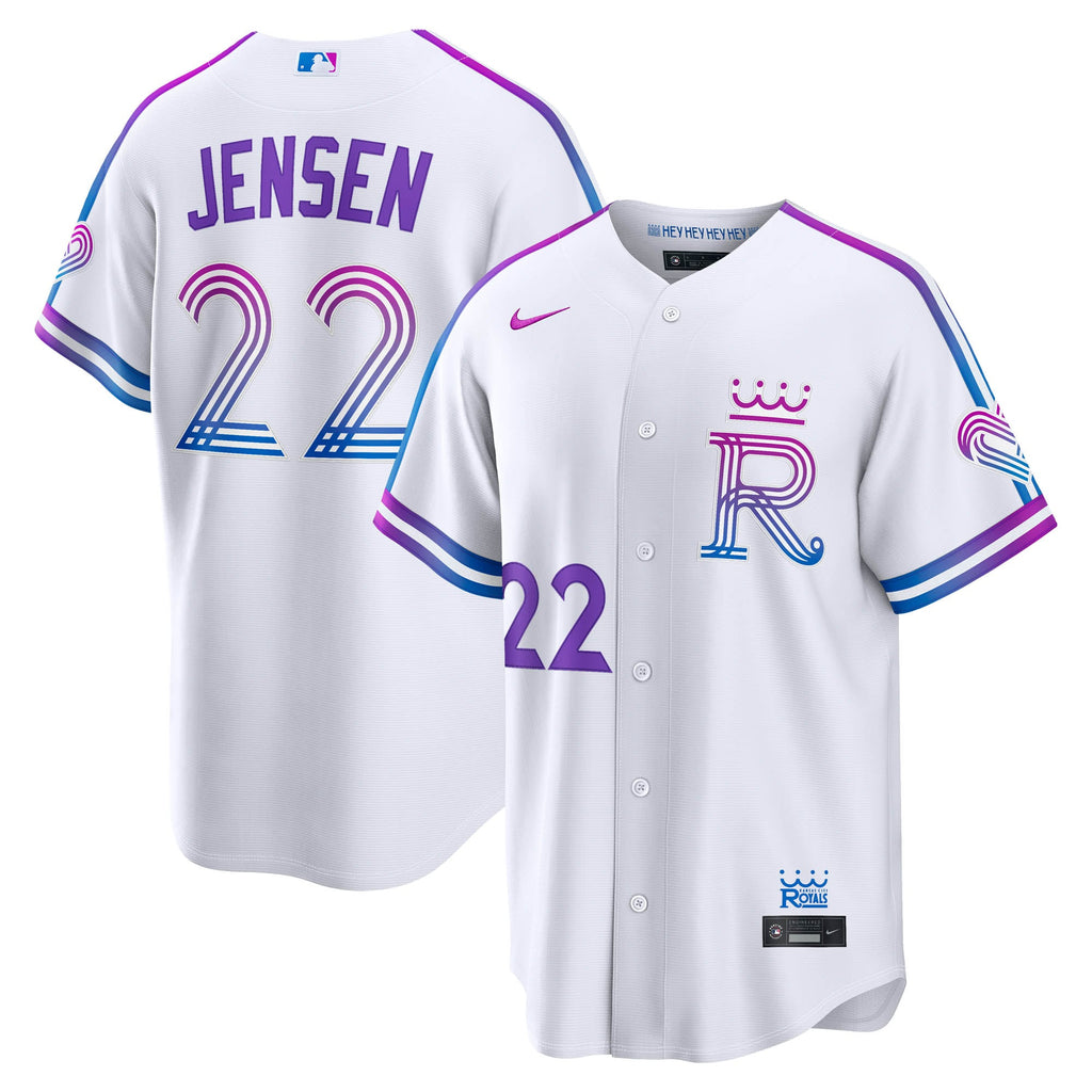 Men's Kansas City Royals Carter Jensen Nike White 2026 City Connect Stadium Jersey