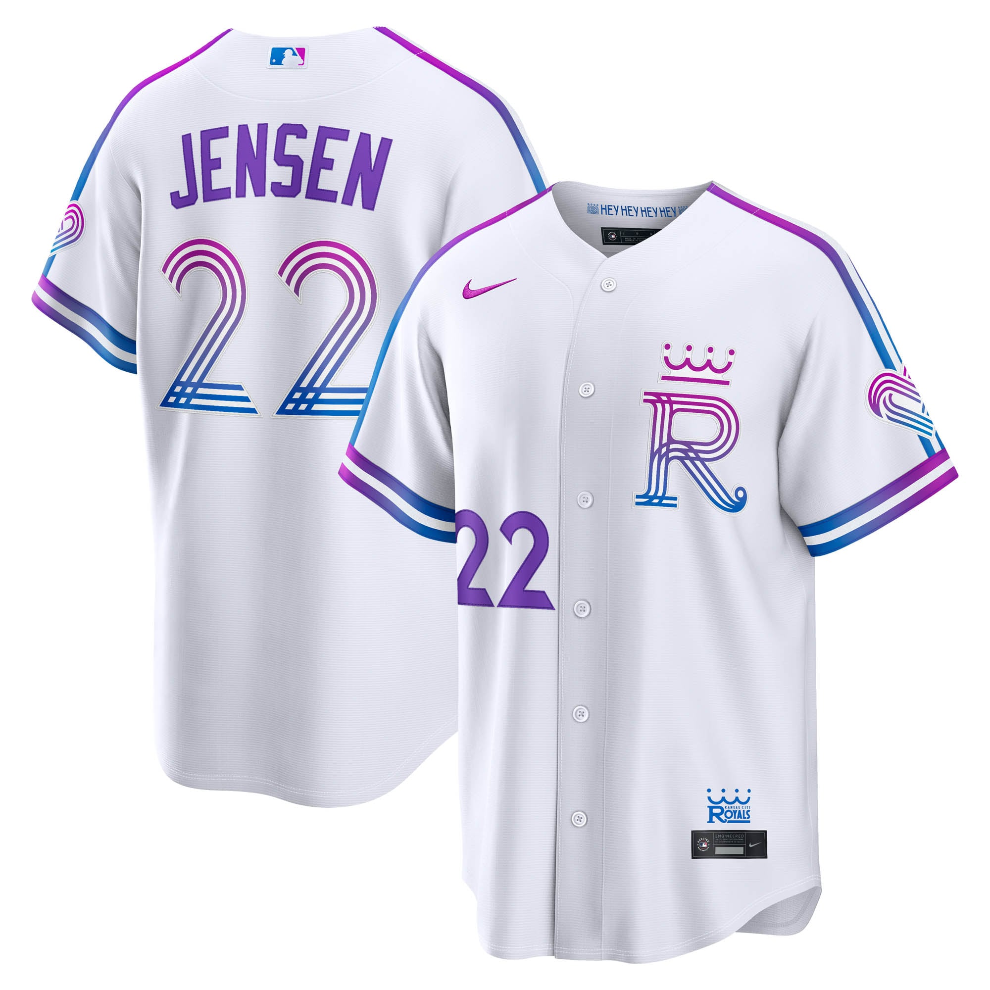 Men's Kansas City Royals Carter Jensen Nike White 2026 City Connect Stadium Jersey