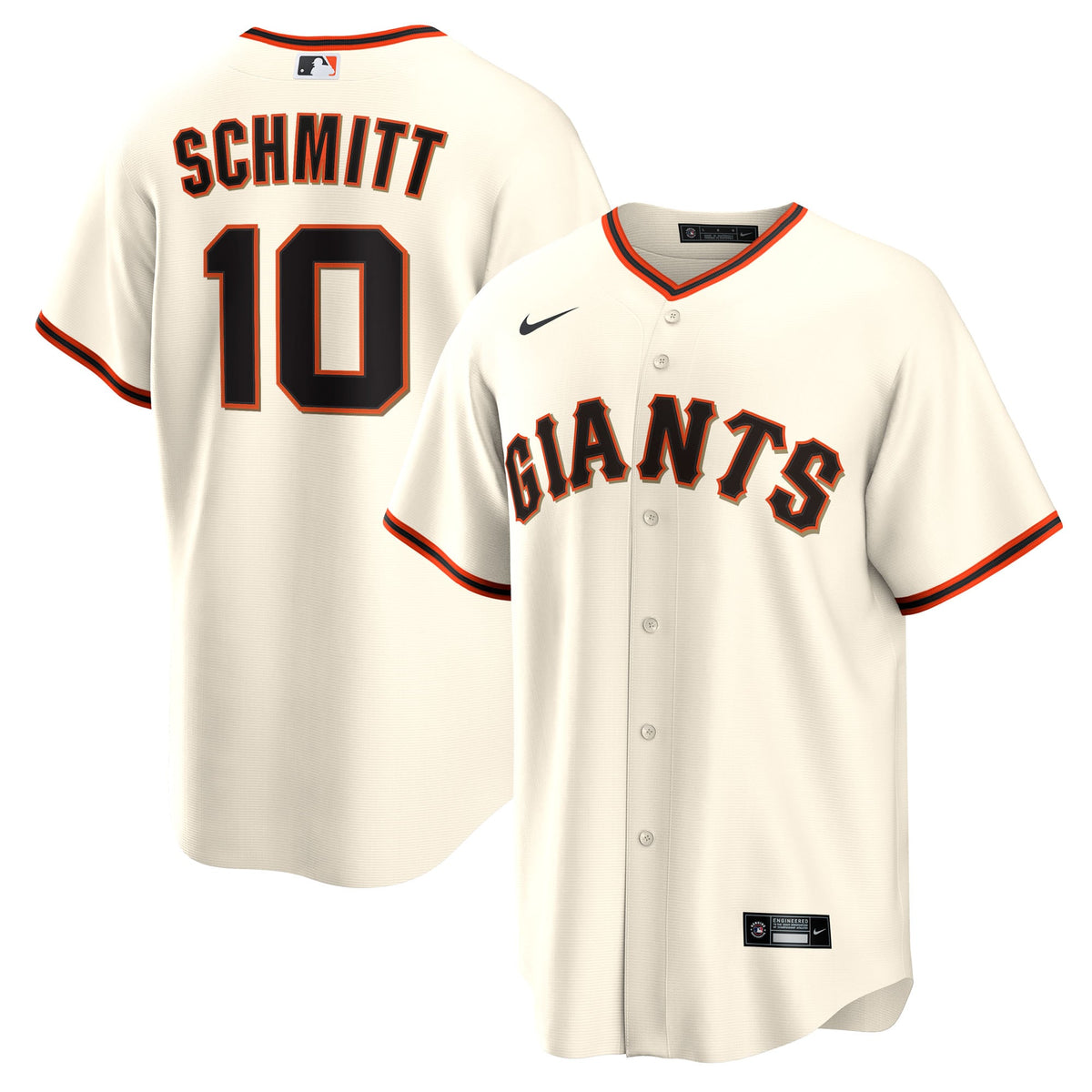 Men's San Francisco Giants Casey Schmitt Nike Cream Home Replica Jersey - 2