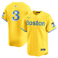 Men's Boston Red Sox Ceddanne Rafaela Nike Gold Alternate Limited Jersey