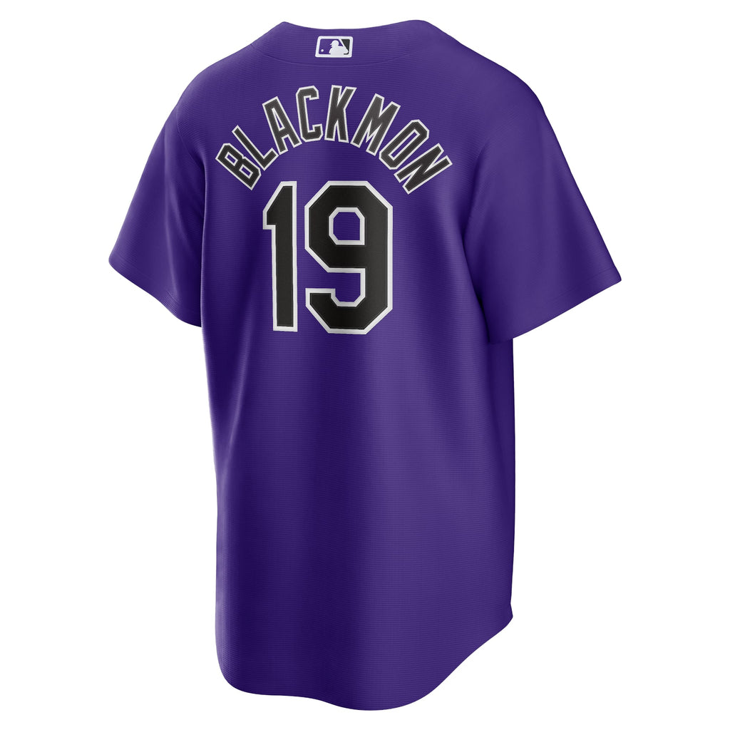 Men's Colorado Rockies Charlie Blackmon Nike Purple Alternate Replica Player Name Jersey - 4