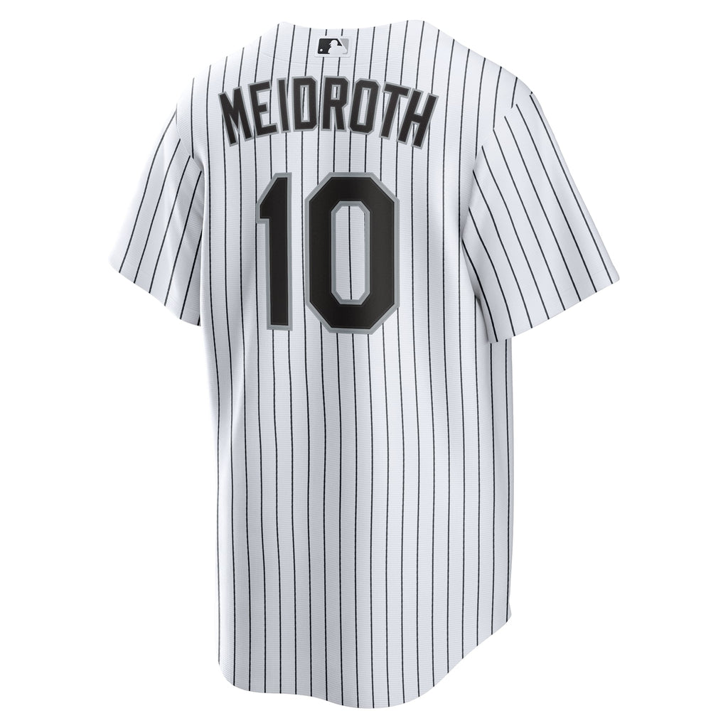 Men's Chicago White Sox Chase Meidroth Nike White Home Replica Jersey - 4