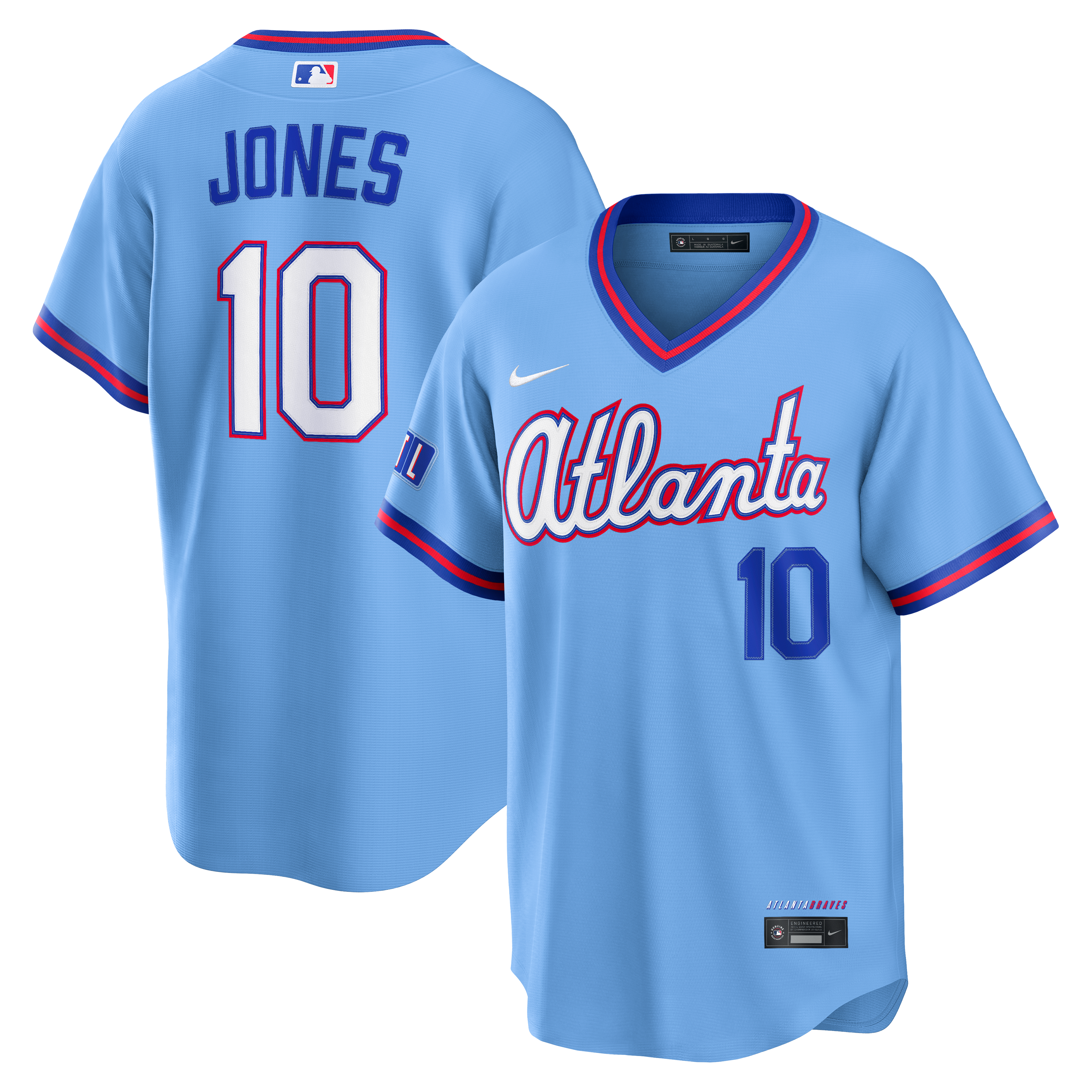 Men's Atlanta Braves Chipper Jones Nike Powder Blue 2026 City Connect Stadium Jersey - 2