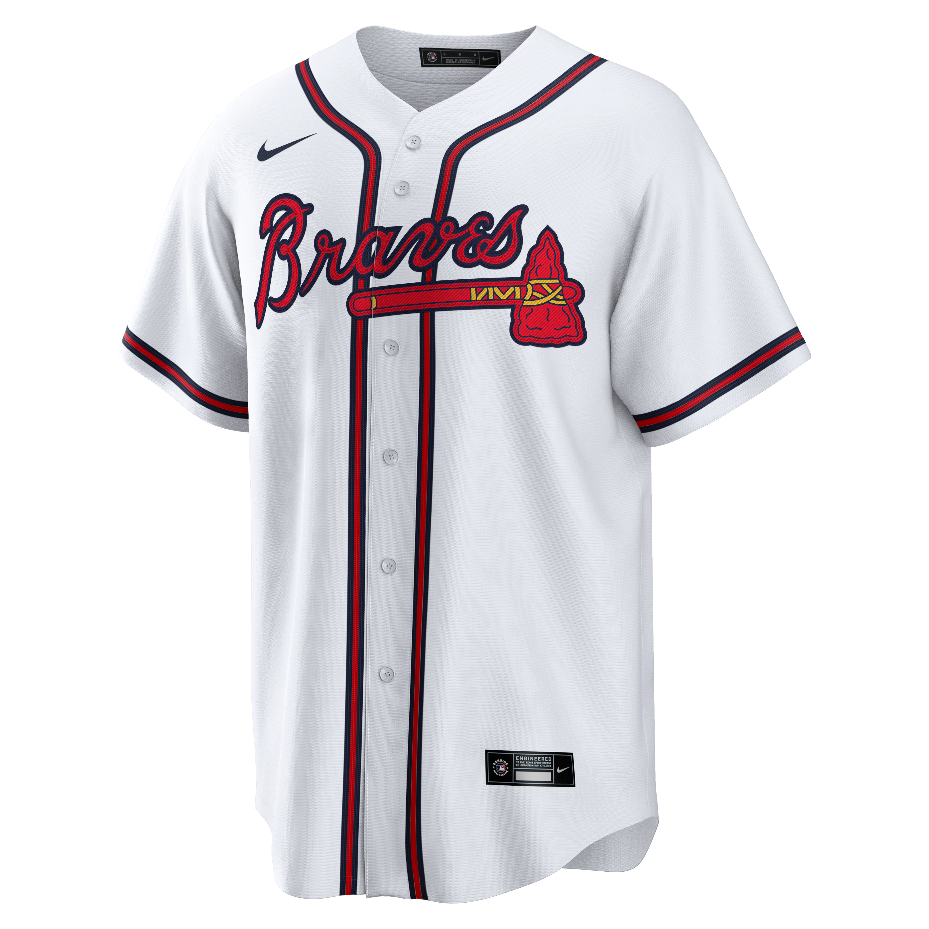 Men's Atlanta Braves Chipper Jones Nike White Home Retired Player Replica Jersey - 3