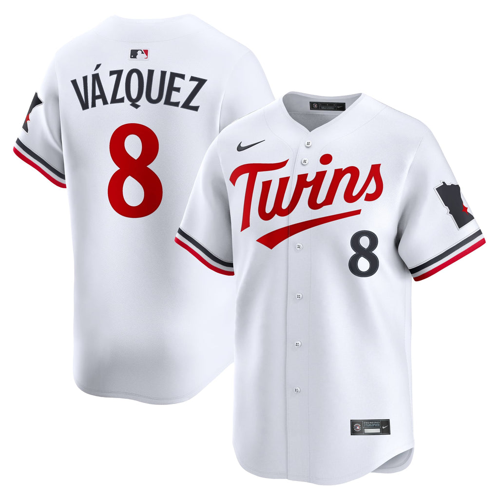 Men's Minnesota Twins Christian Vázquez Nike White Home Limited Jersey - 2