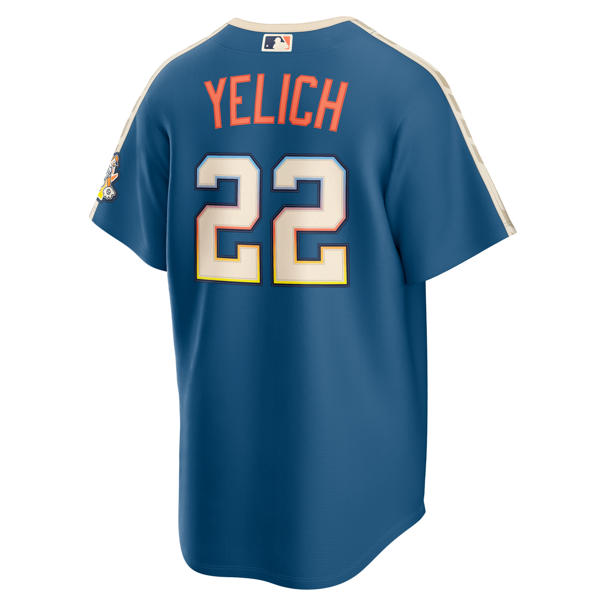 Men's Milwaukee Brewers Christian Yelich Nike Mineral Blue 2026 City Connect Stadium Jersey - 4