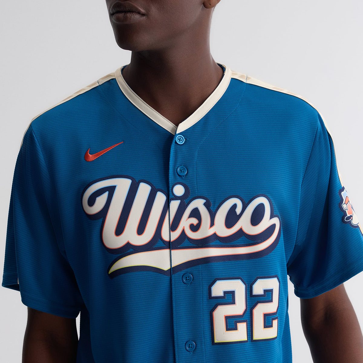 Men's Milwaukee Brewers Christian Yelich Nike Mineral Blue 2026 City Connect Stadium Jersey - 9