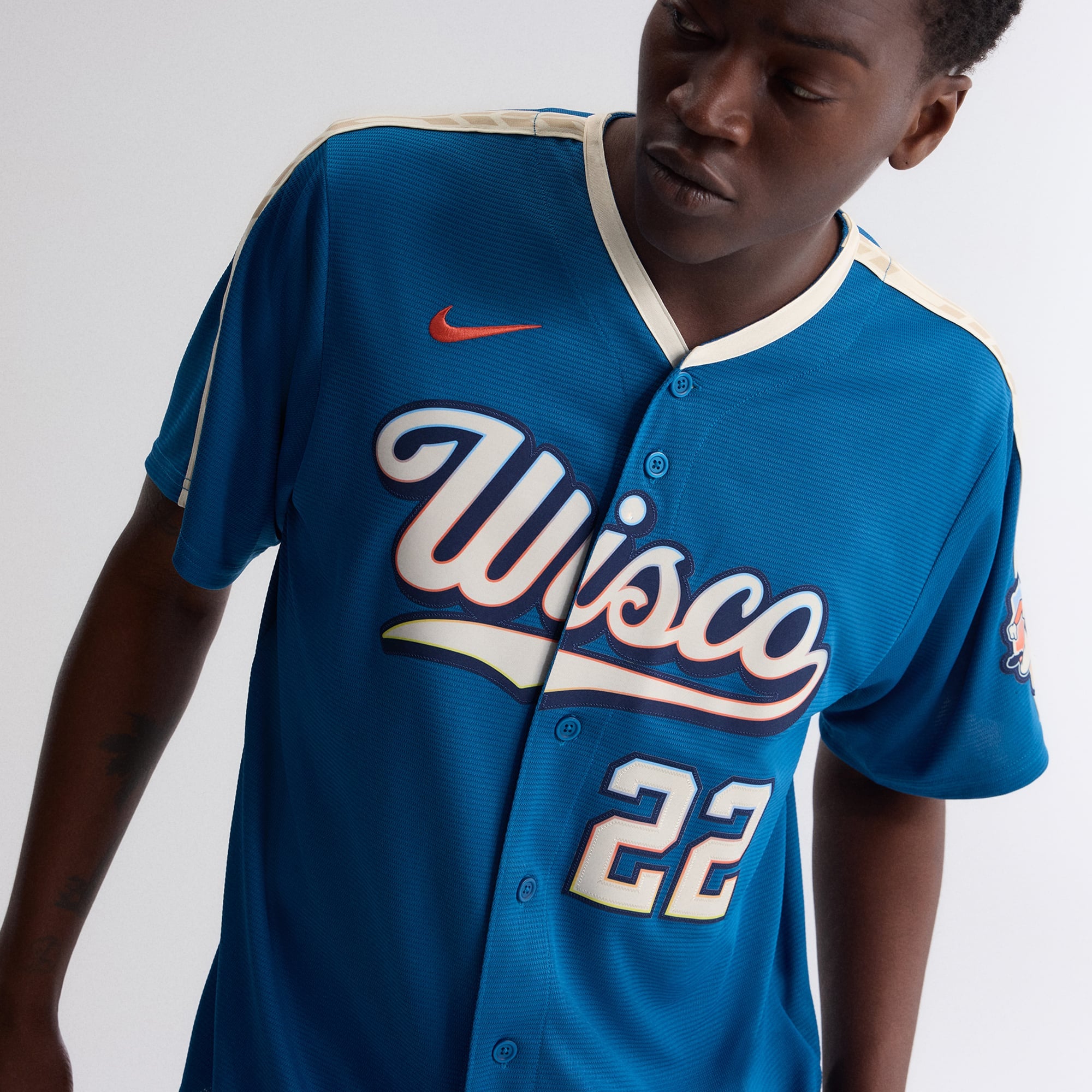 Men's Milwaukee Brewers Christian Yelich Nike Mineral Blue 2026 City Connect Stadium Jersey - 10