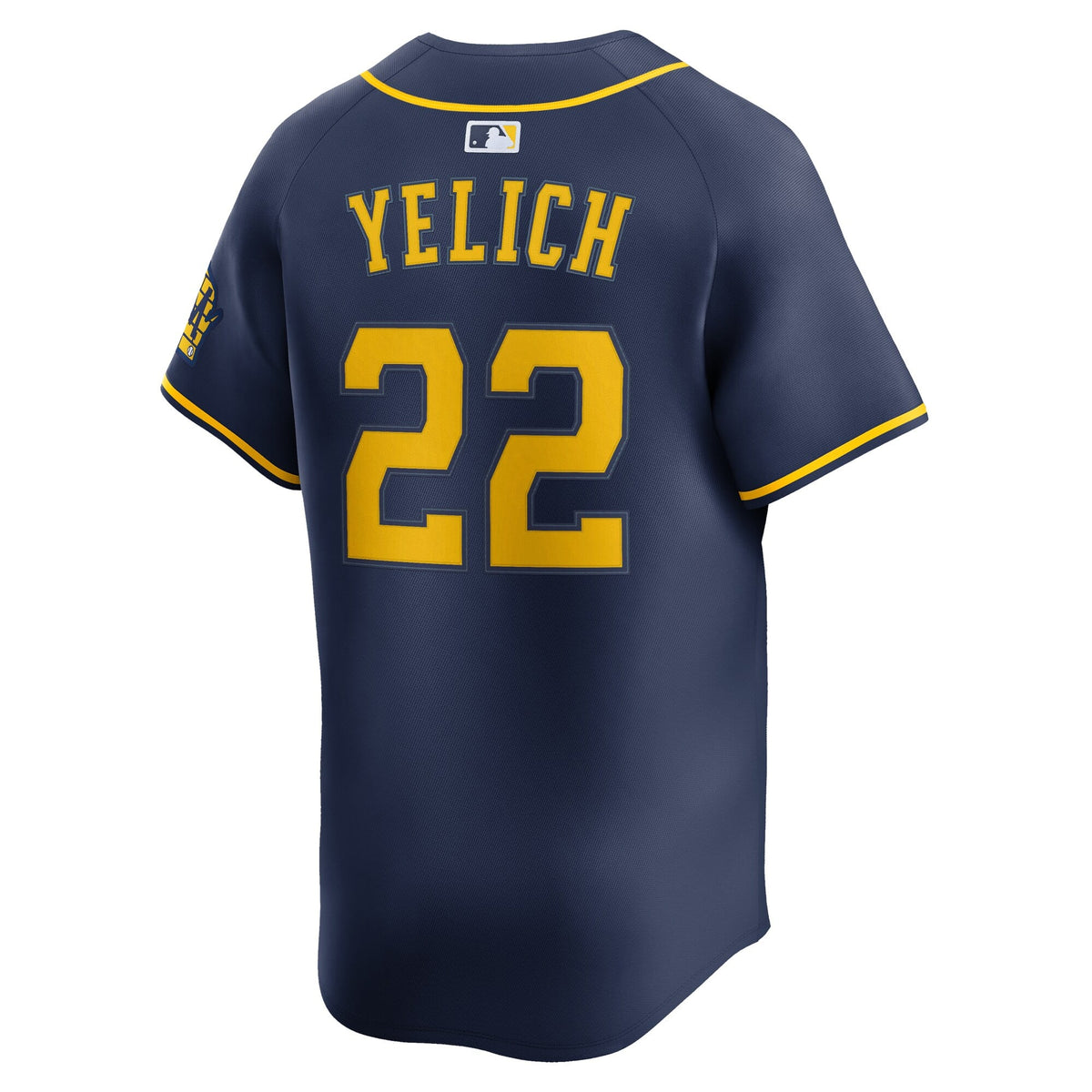 Men's Milwaukee Brewers Christian Yelich Nike Navy Alternate Limited Jersey - 8