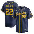 Men's Milwaukee Brewers Christian Yelich Nike Navy Alternate Limited Jersey