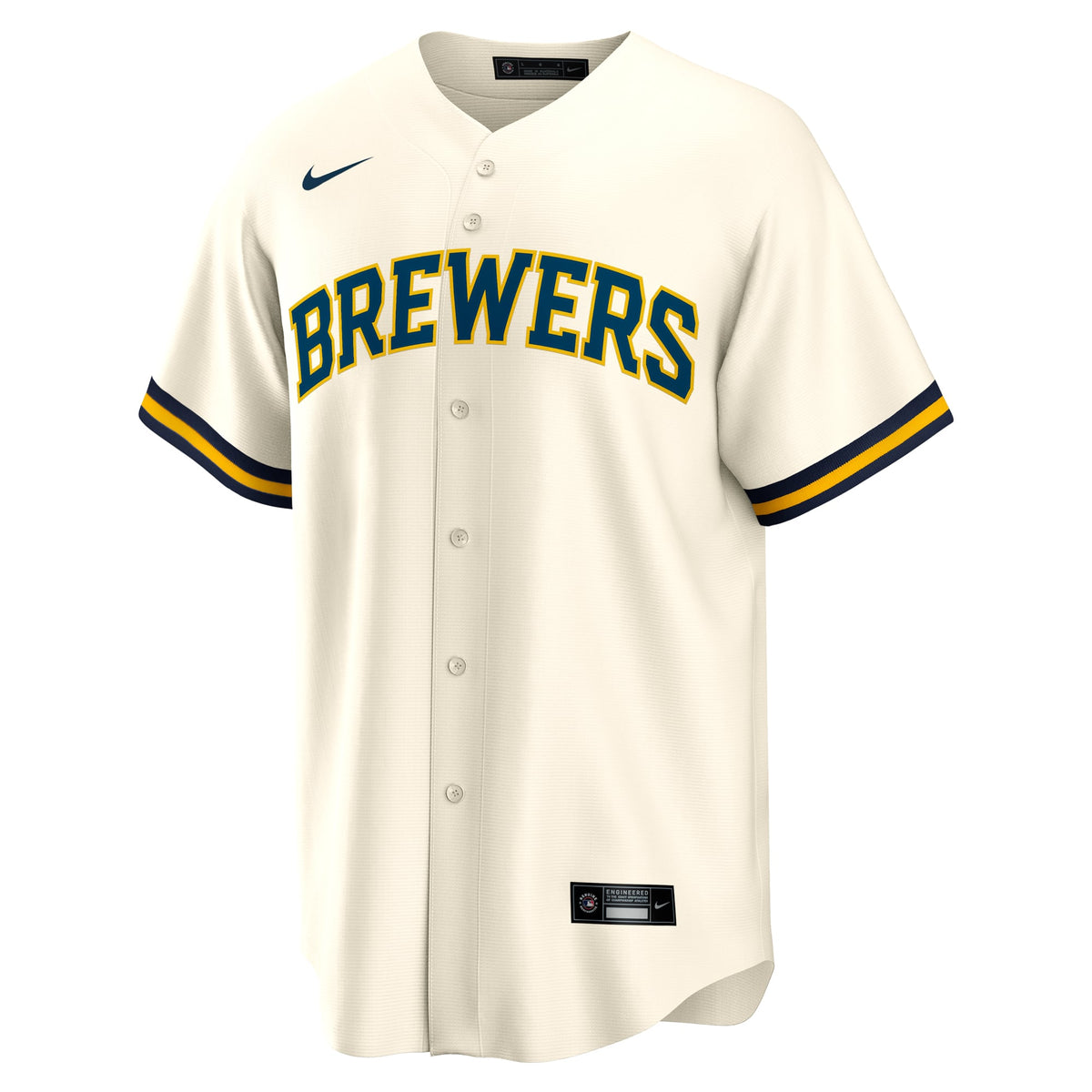 Men's Milwaukee Brewers Christian Yelich Nike White Home Replica Jersey - 3