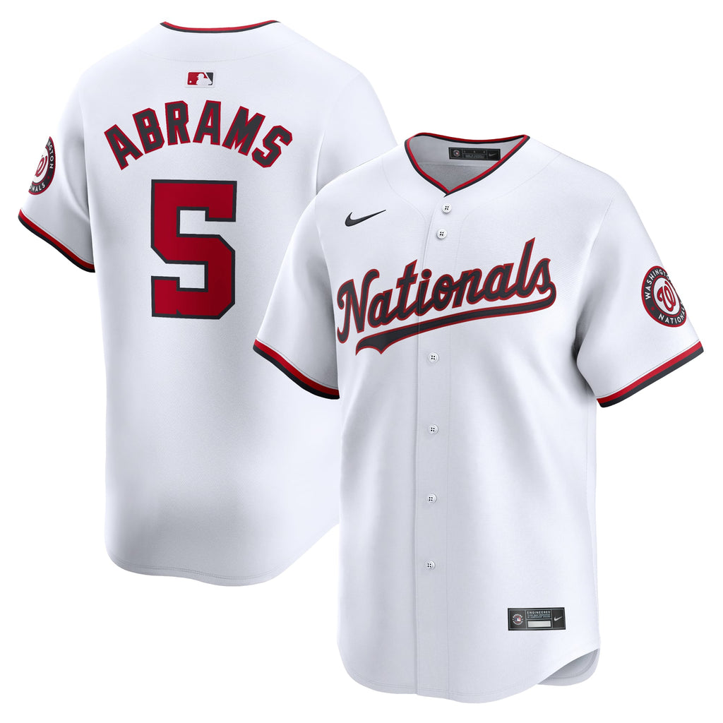 Men's Washington Nationals CJ Abrams Nike White Home Limited Player Jersey - 2