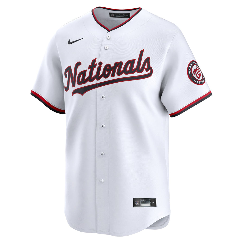 Men's Washington Nationals CJ Abrams Nike White Home Limited Player Jersey - 3