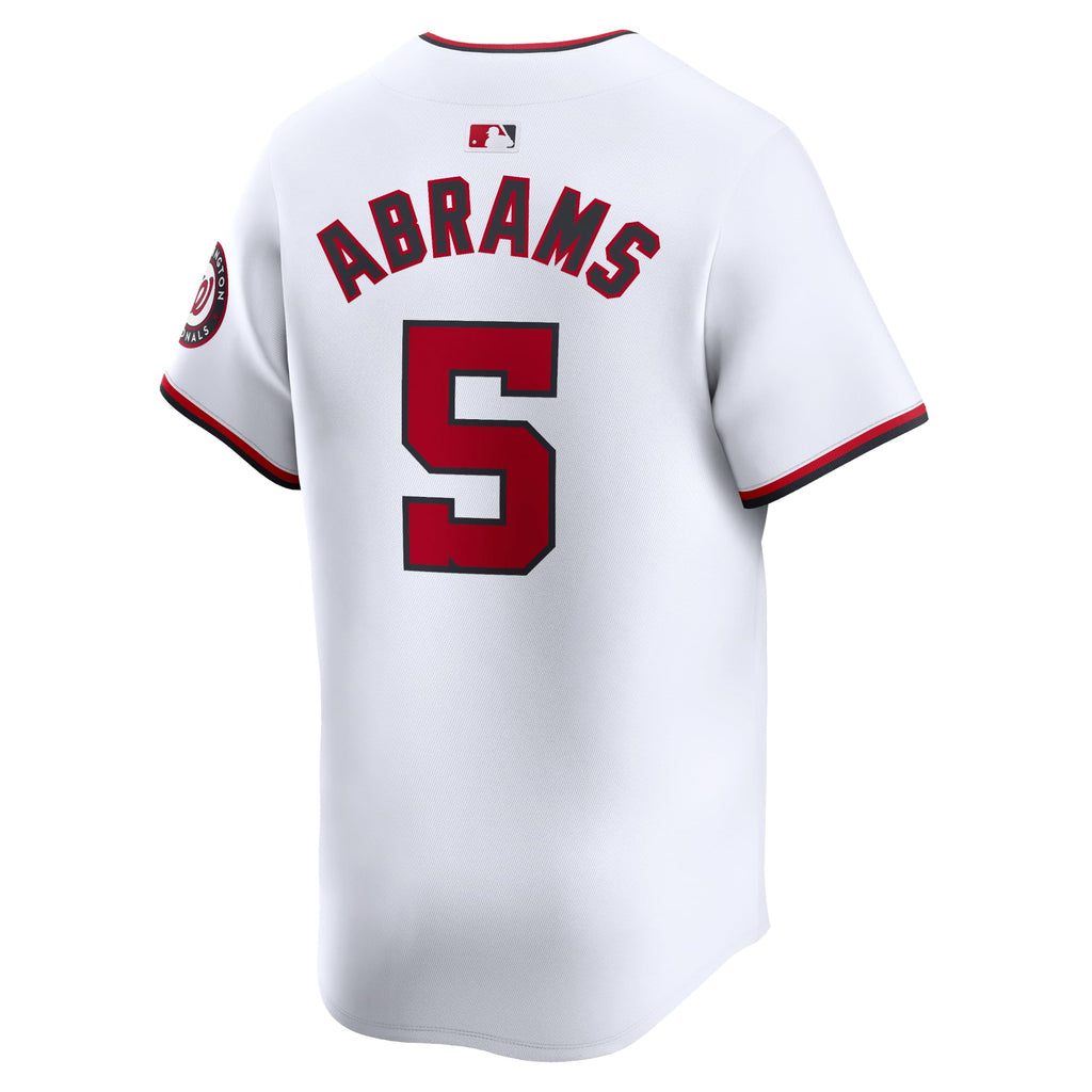Men's Washington Nationals CJ Abrams Nike White Home Limited Player Jersey - 4