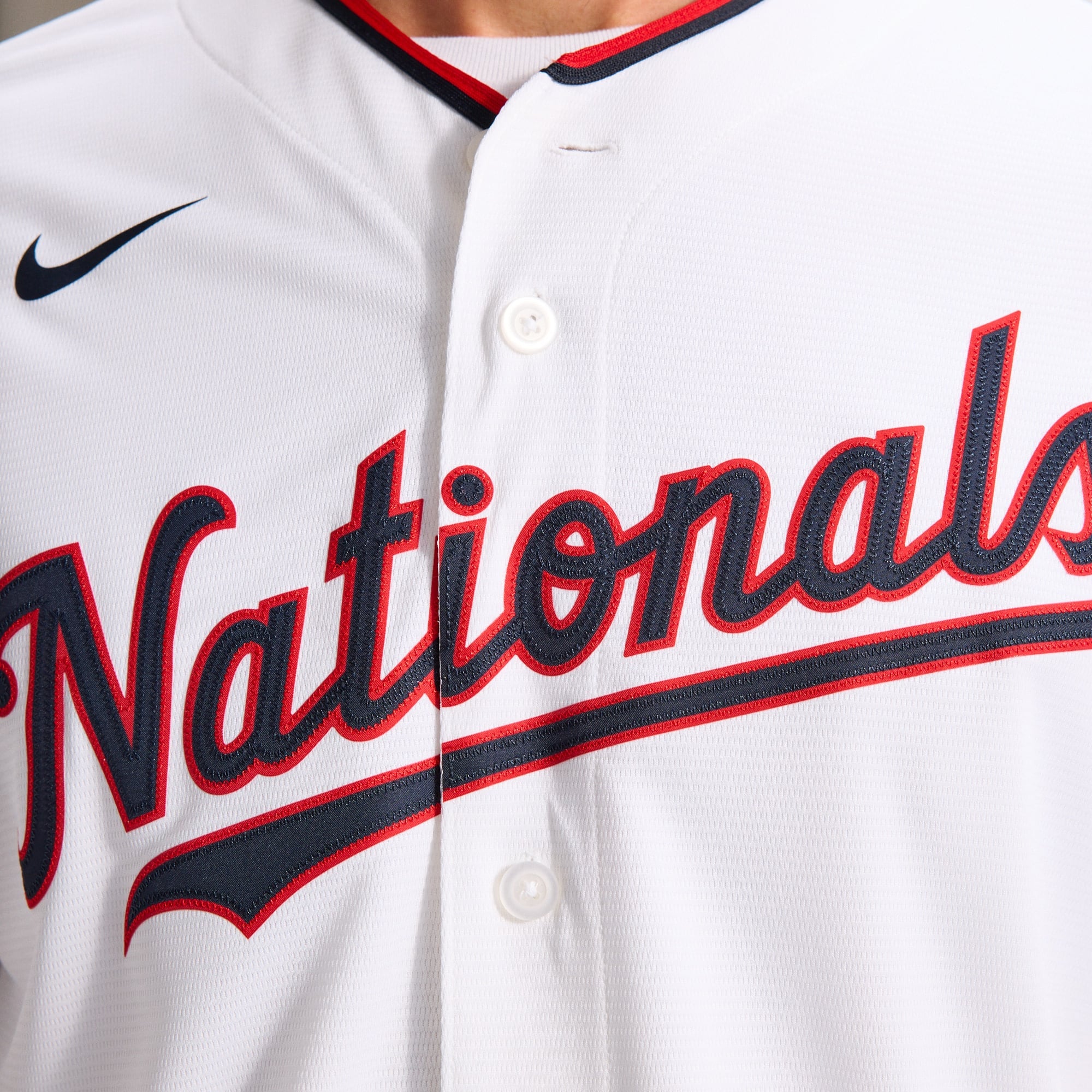 Men's Washington Nationals CJ Abrams Nike White Home Replica Jersey - 12