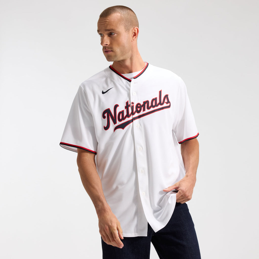 Men's Washington Nationals CJ Abrams Nike White Home Replica Jersey - 3