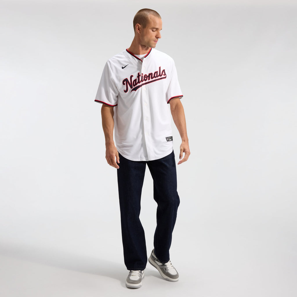 Men's Washington Nationals CJ Abrams Nike White Home Replica Jersey - 5