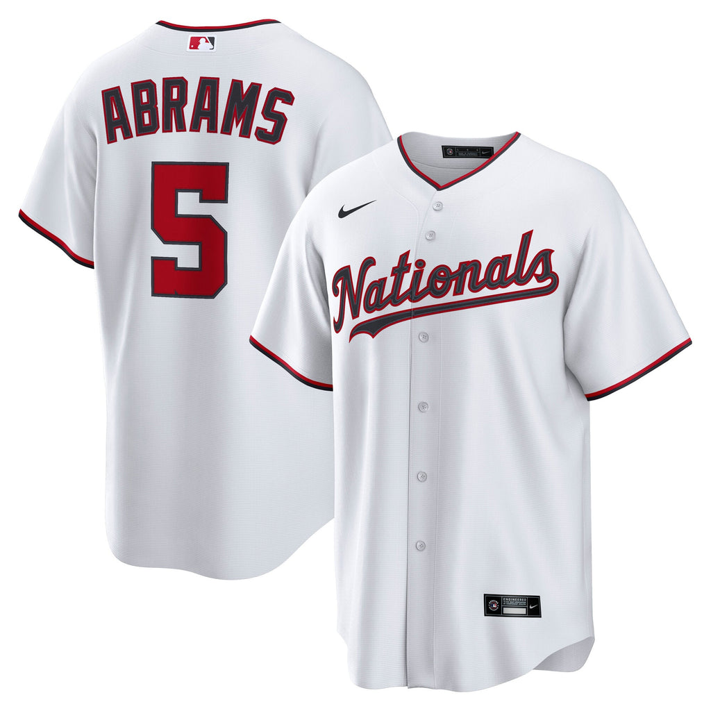 Men's Washington Nationals CJ Abrams Nike White Home Replica Jersey