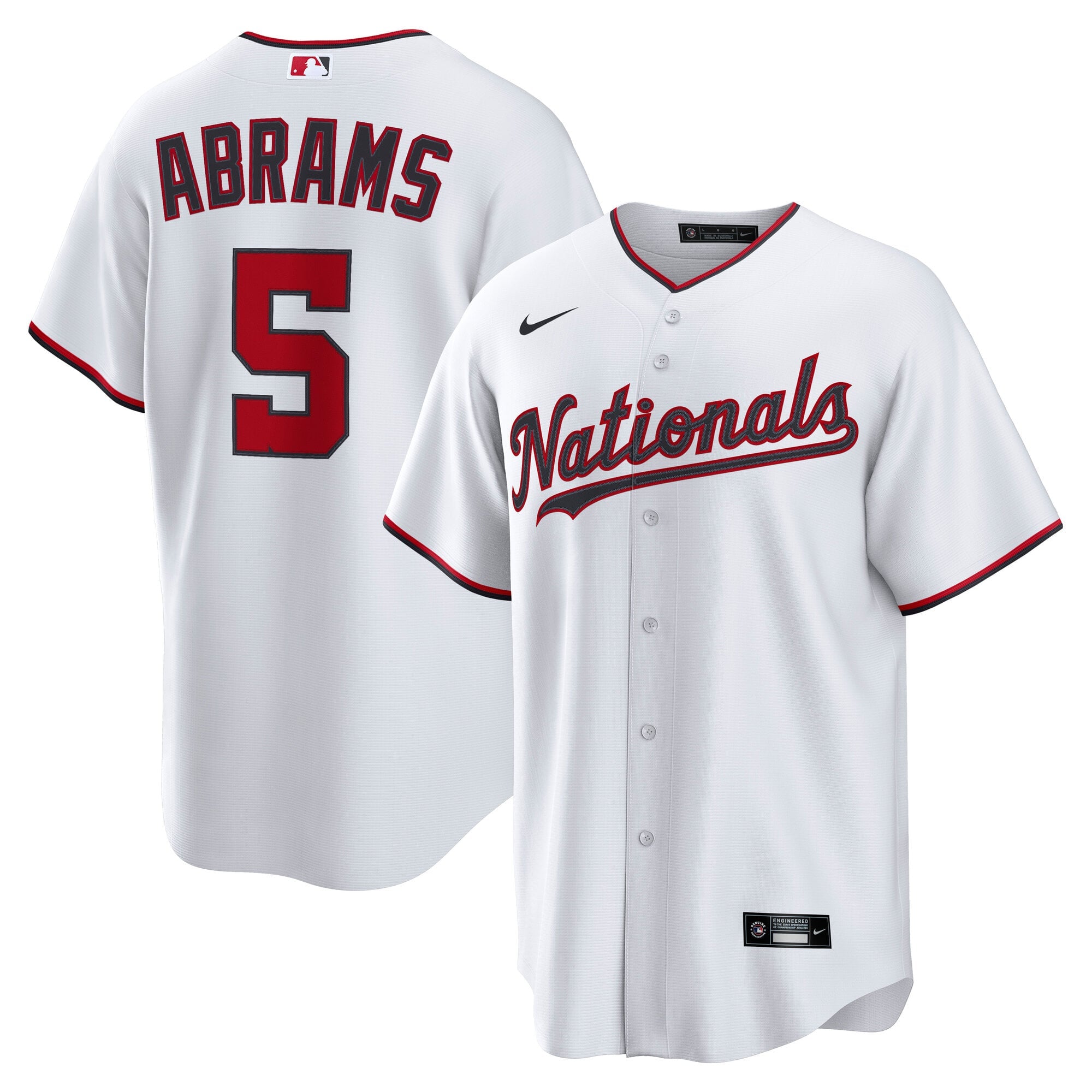 Men's Washington Nationals CJ Abrams Nike White Home Replica Jersey