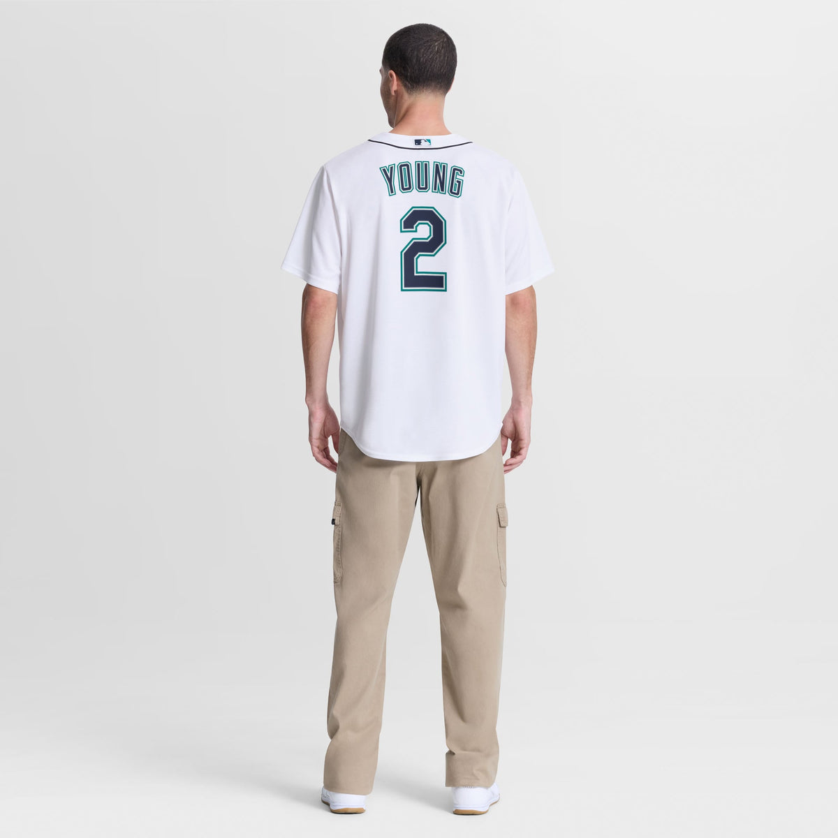 Men's Seattle Mariners Cole Young Nike White Home Replica Jersey - 6