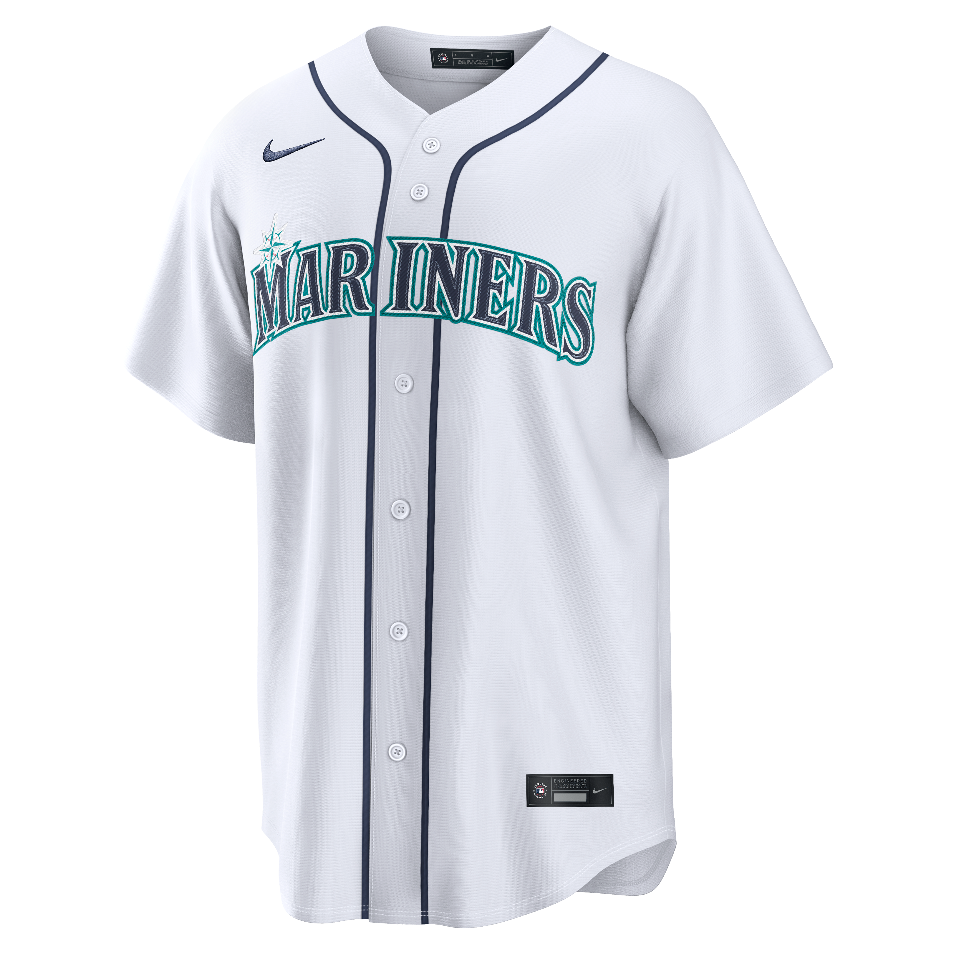 Men's Seattle Mariners Colt Emerson Nike White Home Replica Jersey - 5