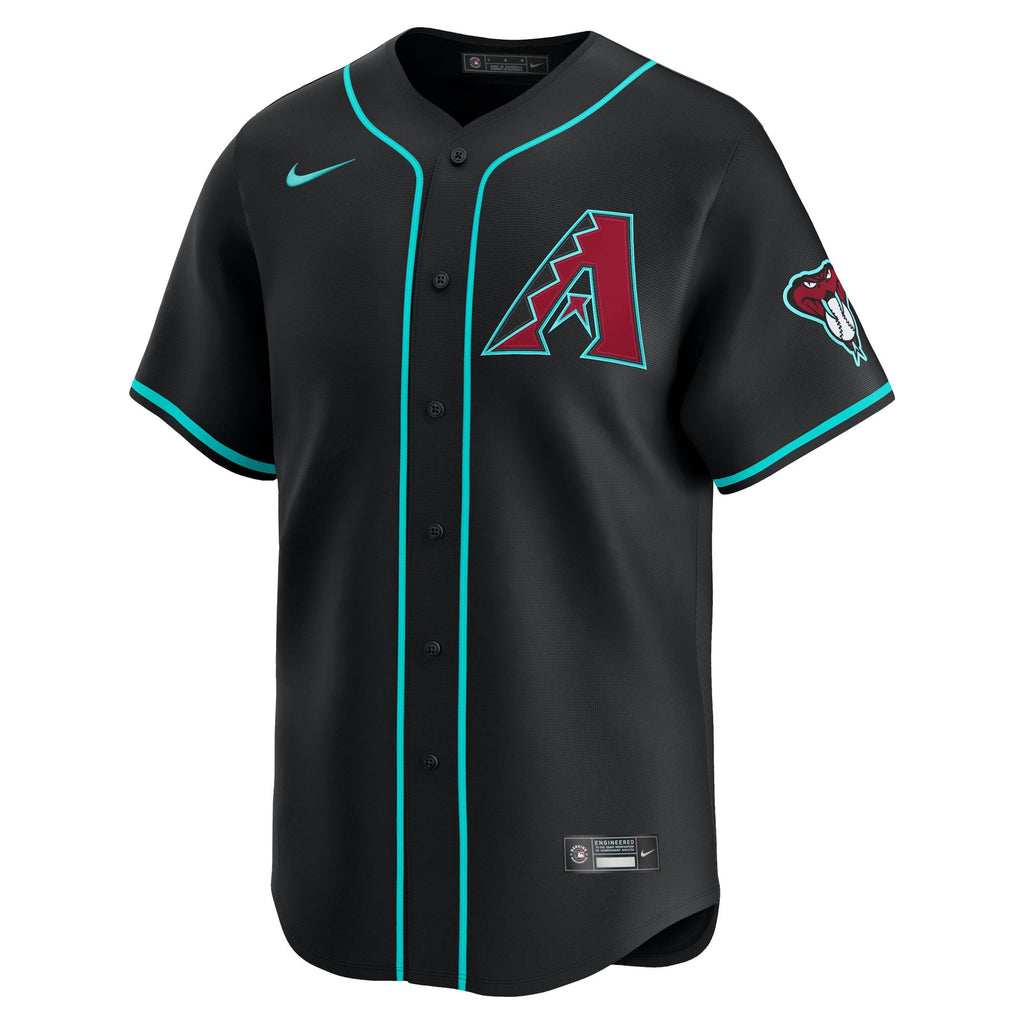 Men's Arizona Diamondbacks Corbin Carroll Nike Black Alternate Limited Player Jersey - 3