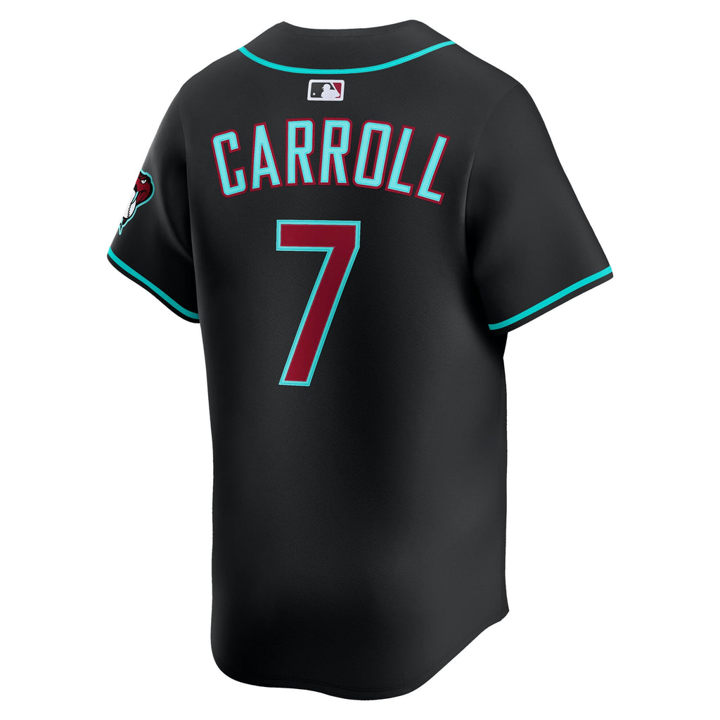 Men's Arizona Diamondbacks Corbin Carroll Nike Black Alternate Limited Player Jersey - 4