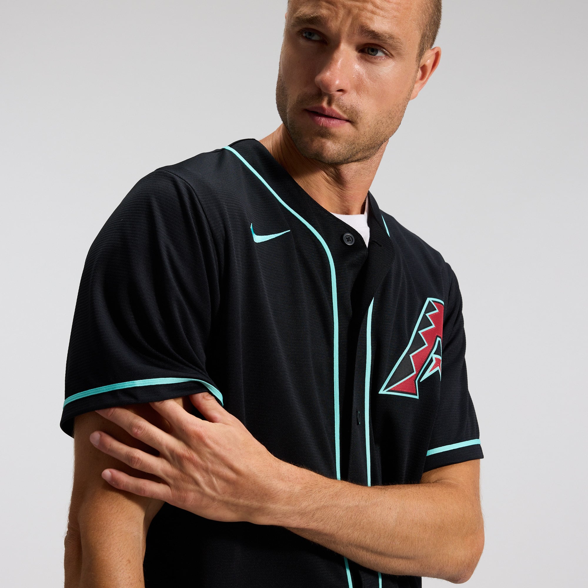 Men's Arizona Diamondbacks Corbin Carroll Nike Black Alternate Replica Jersey - 11