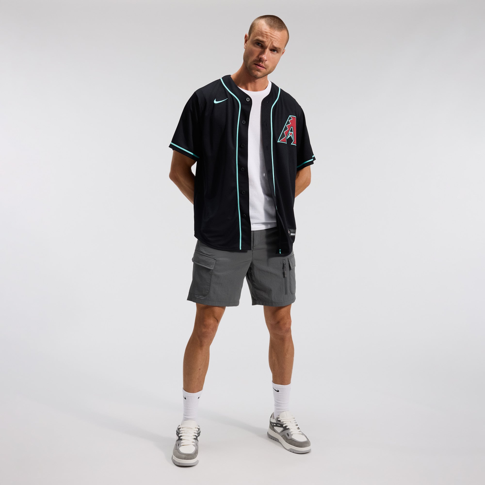 Men's Arizona Diamondbacks Corbin Carroll Nike Black Alternate Replica Jersey - 5