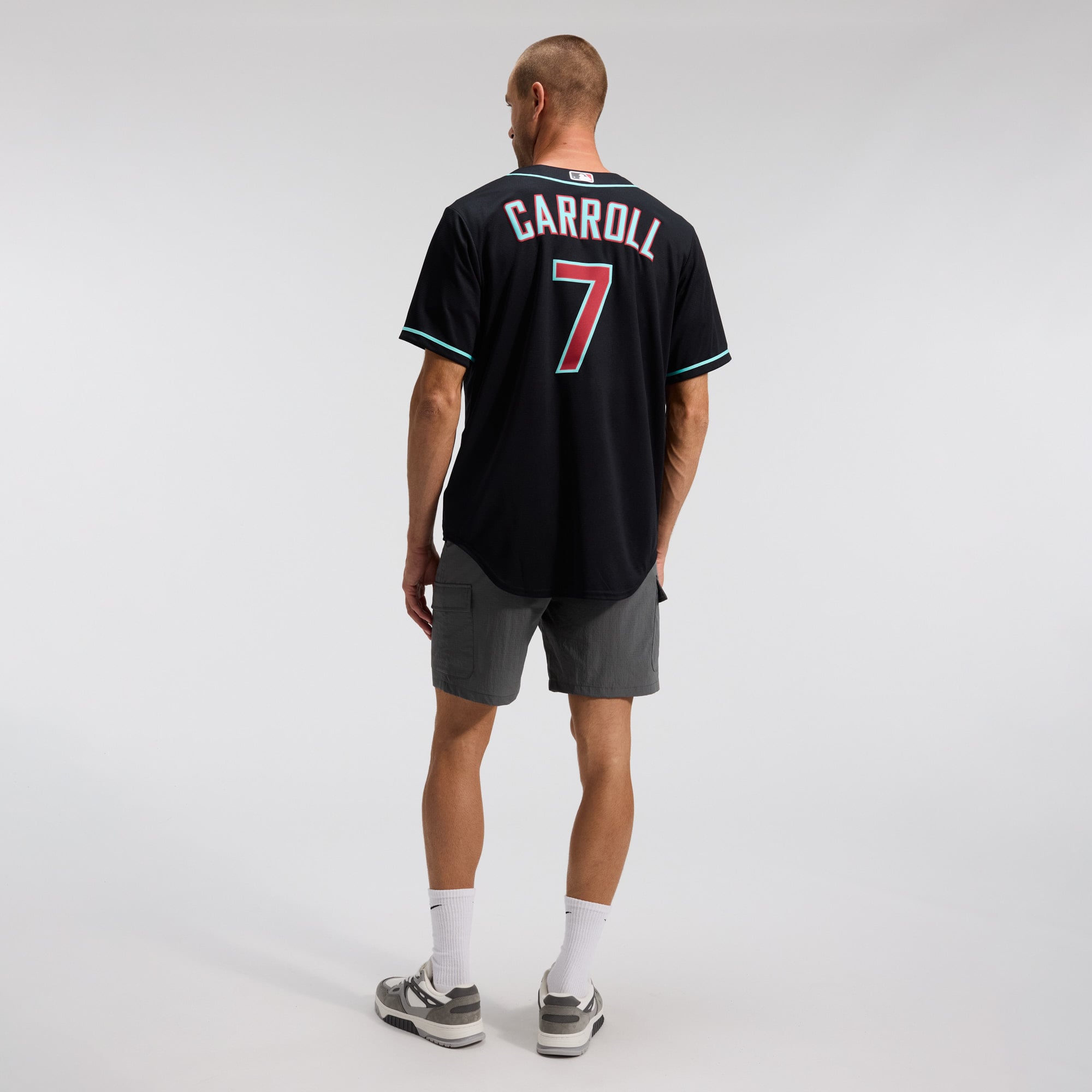 Men's Arizona Diamondbacks Corbin Carroll Nike Black Alternate Replica Jersey - 6