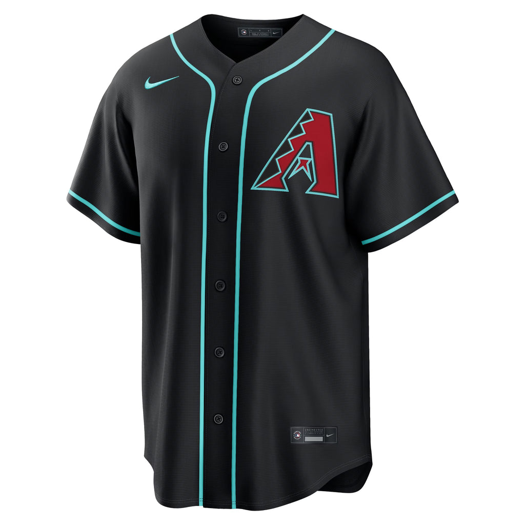 Men's Arizona Diamondbacks Corbin Carroll Nike Black Alternate Replica Jersey - 7