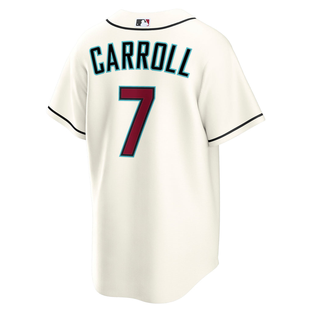 Men's Arizona Diamondbacks Corbin Carroll Nike Cream Home Replica Jersey - 4